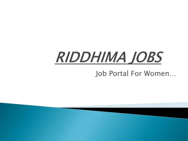 Riddhima Jobs