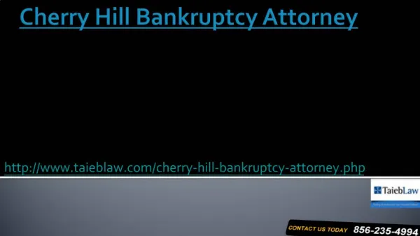 Cherry Hill Bankruptcy Attorney