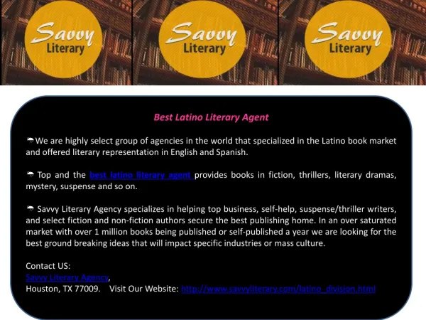 Best Latino Literary Agent
