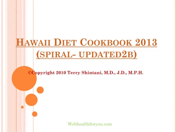 Hawaii Diet Cookbook 2013 (spiral-updated)26