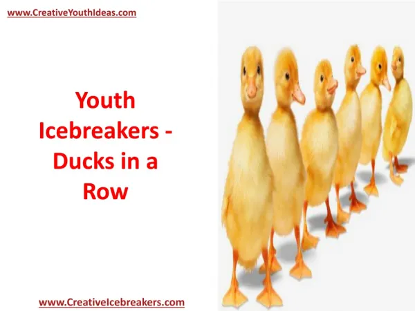 Youth Icebreakers - Ducks in a Row