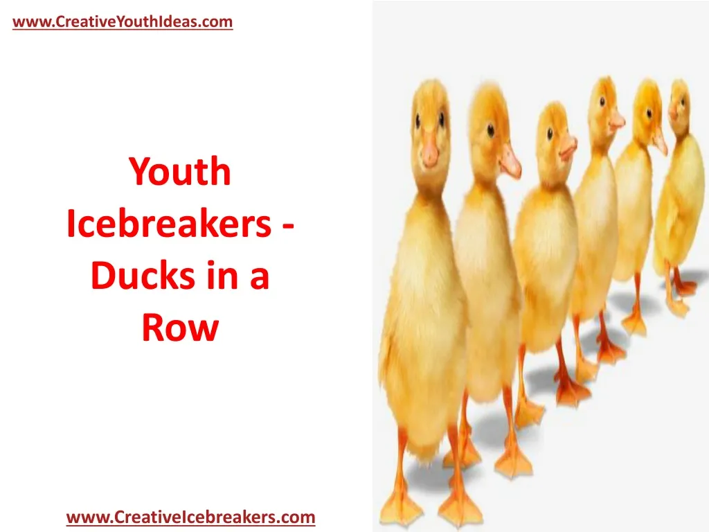 youth icebreakers ducks in a row
