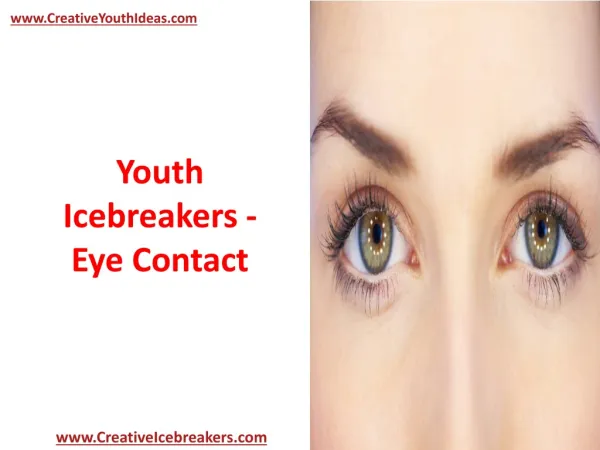 Youth Icebreakers - Eye Contact