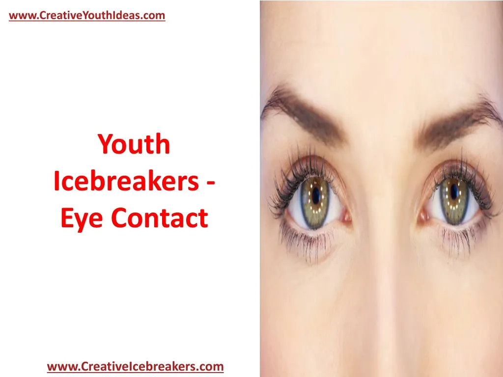 youth icebreakers eye contact