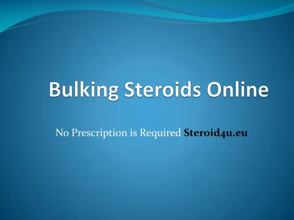 Bulking Steroids Online