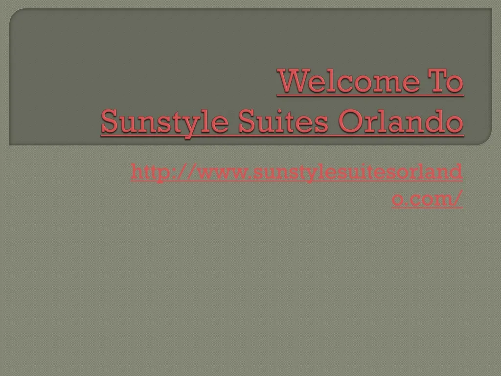 welcome to sunstyle suites orlando