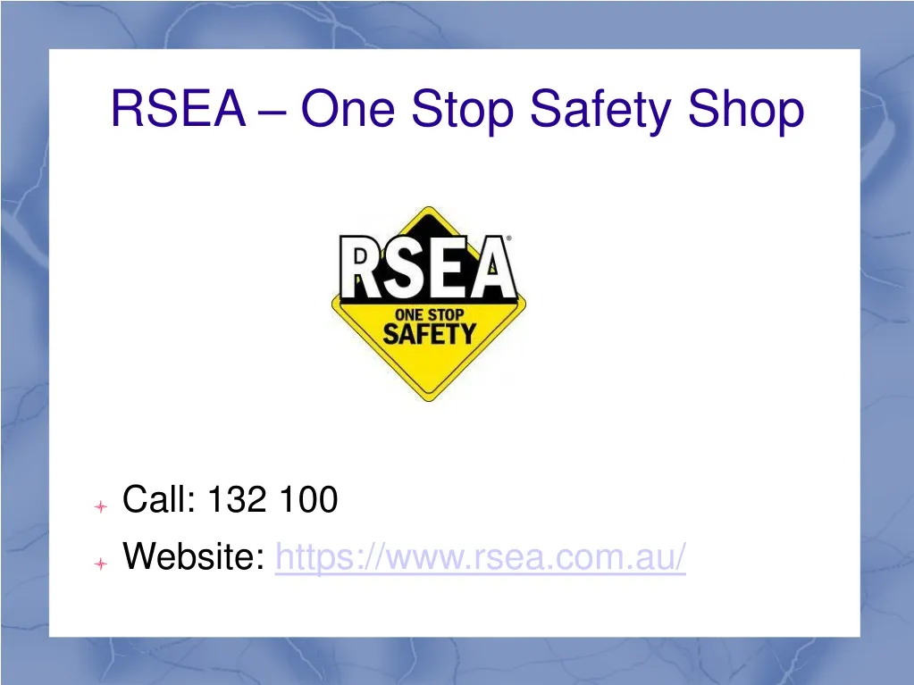 rsea one stop safety shop
