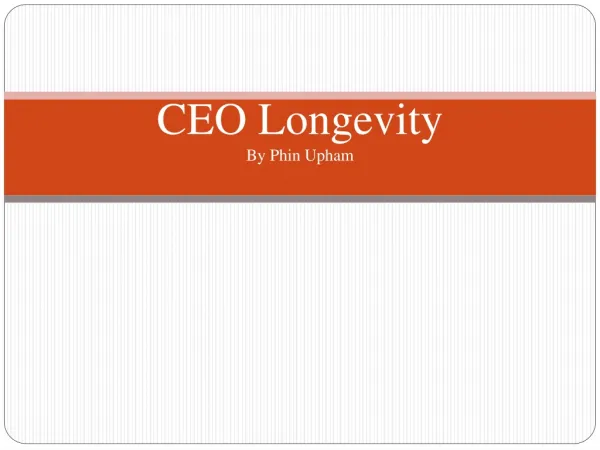 CEO Longevity