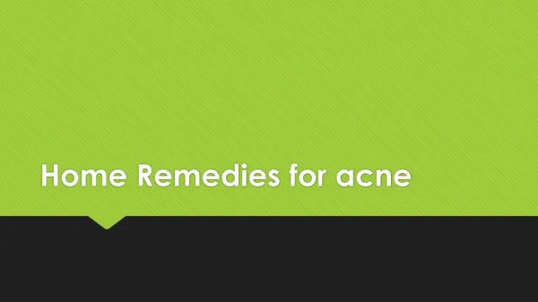 Home remedy for acne