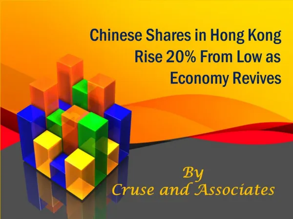 Cruse and Associates on Chinese Shares in Hong Kong Rise