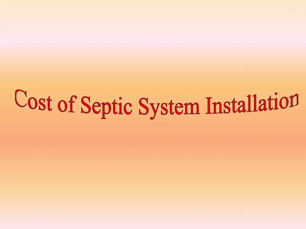 cost of septic system installation