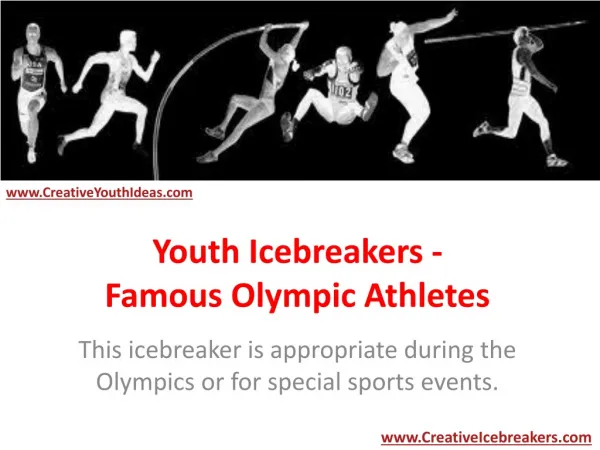 Youth Icebreakers - Famous Olympic Athletes