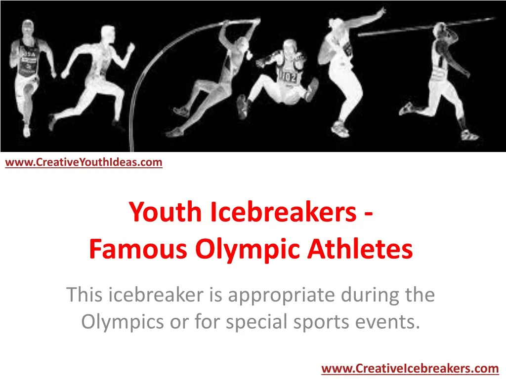 youth icebreakers famous olympic athletes