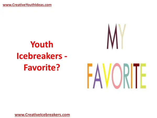 Youth Icebreakers - Favorite?