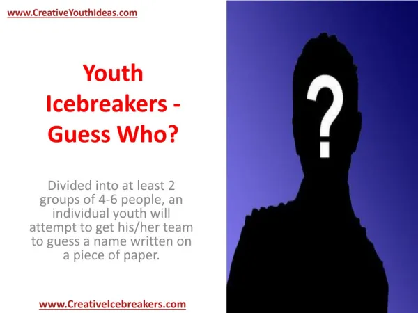 Youth Icebreakers - Guess Who?
