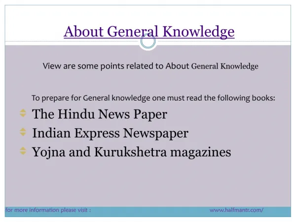Content About general knowledge