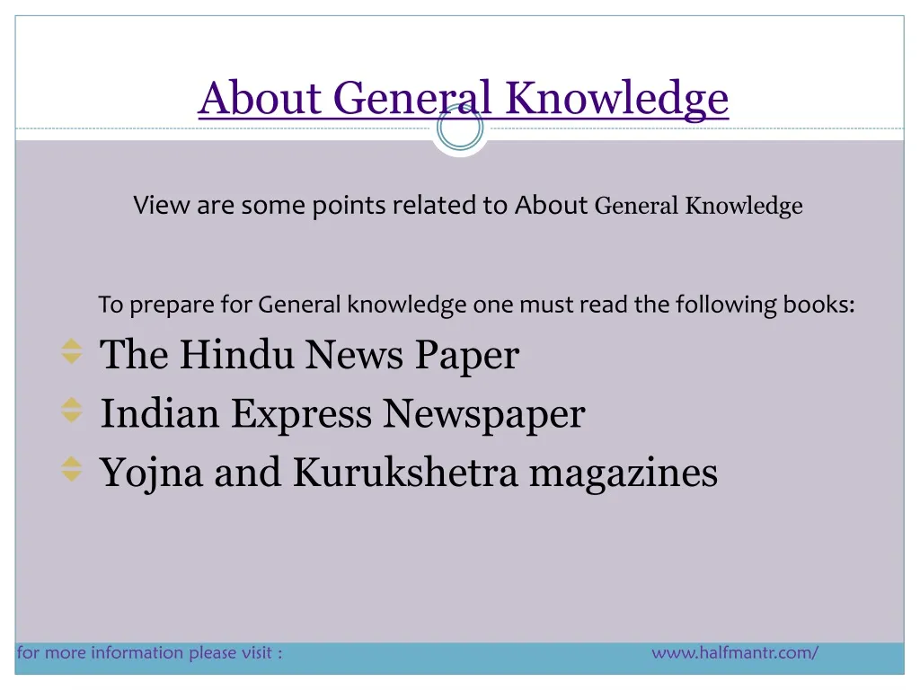 about general knowledge