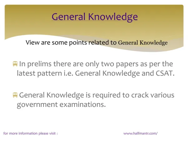 Content For general knowledge