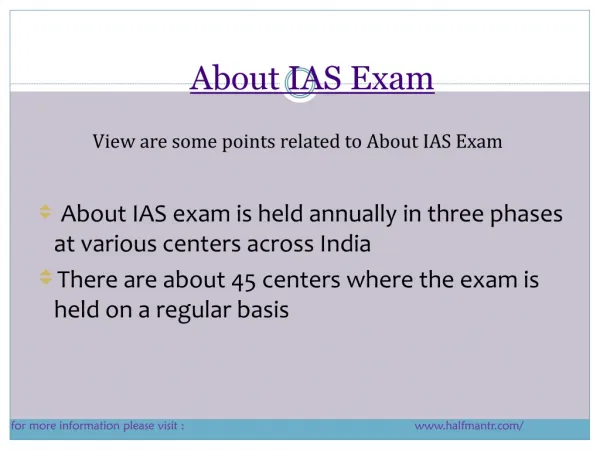 Content about ias exam