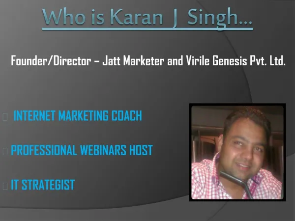 Who is Karan J Singh?