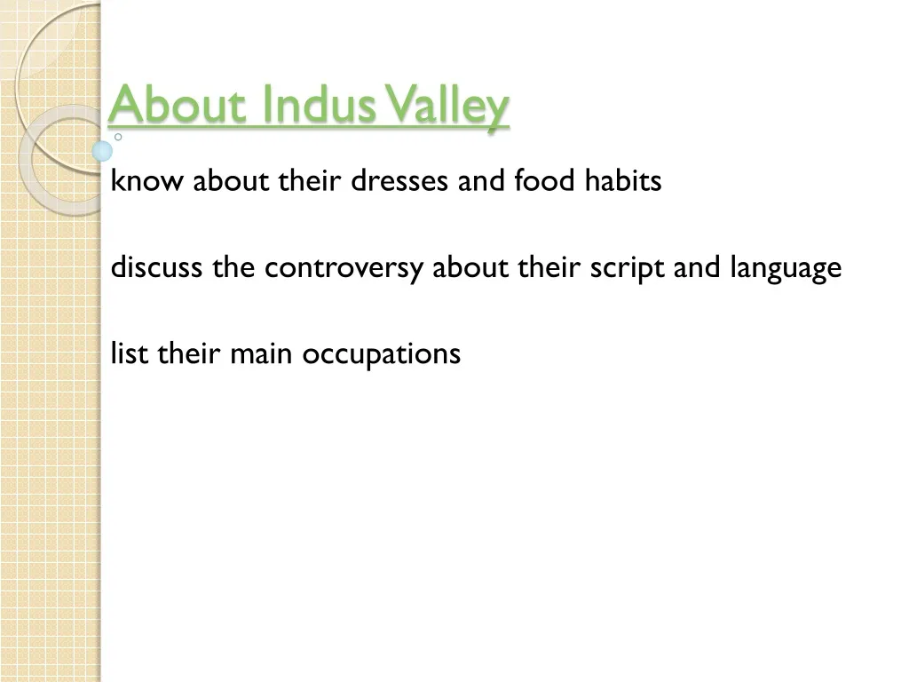 about indus valley