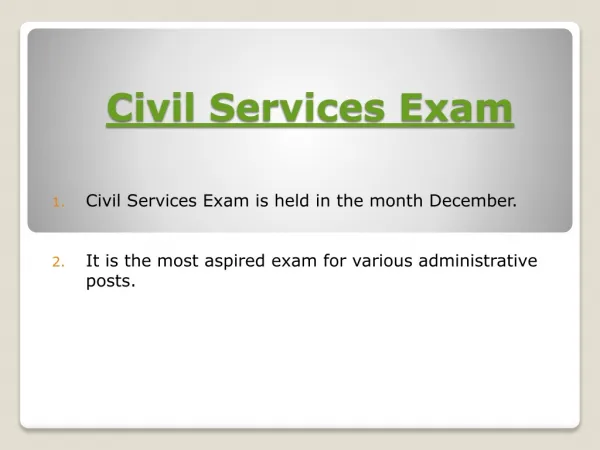 Civil Services exam