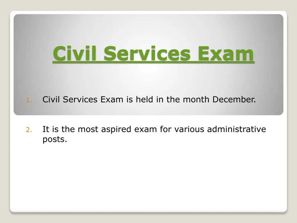 civil s ervices exam