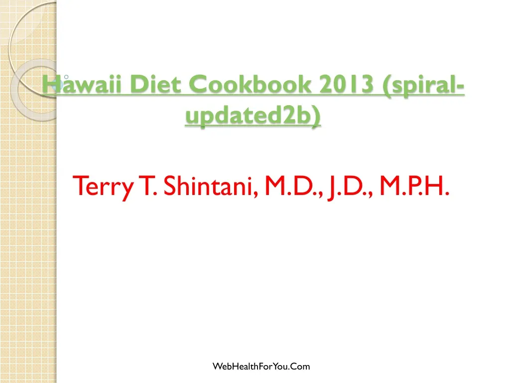 hawaii diet cookbook 2013 spiral updated2b
