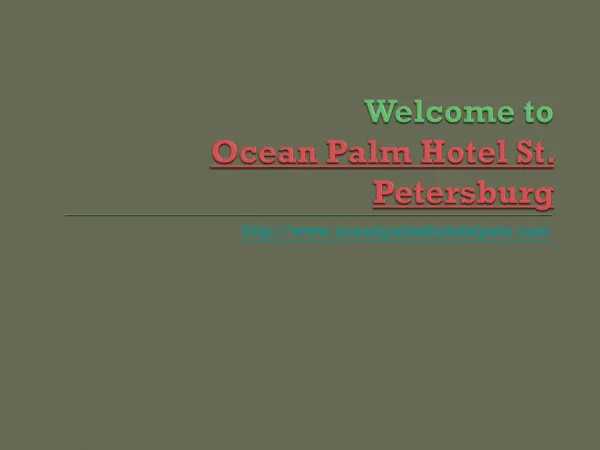 Ocean Palm Hotel Tropicana Field St. Petersburg
