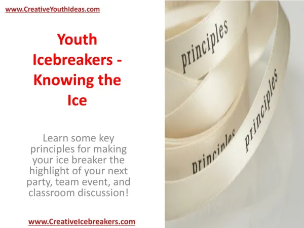 Youth Icebreakers - Knowing the Ice