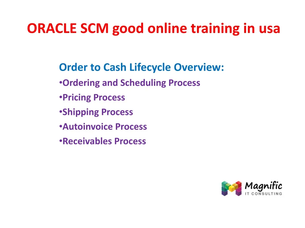 oracle scm good online training in usa
