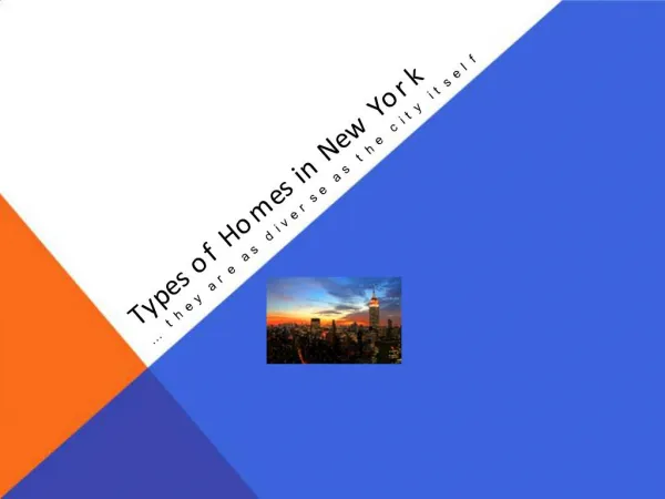 Types of Homes in New York
