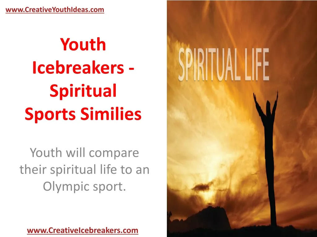 youth icebreakers spiritual sports similies
