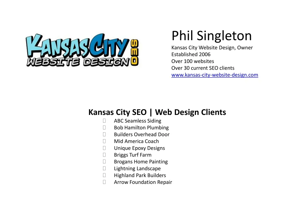 phil singleton kansas city website design owner