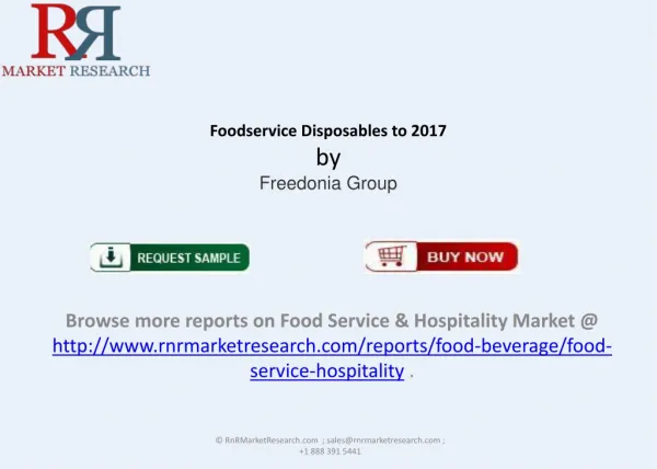 2017 Foodservice Disposables Market in US