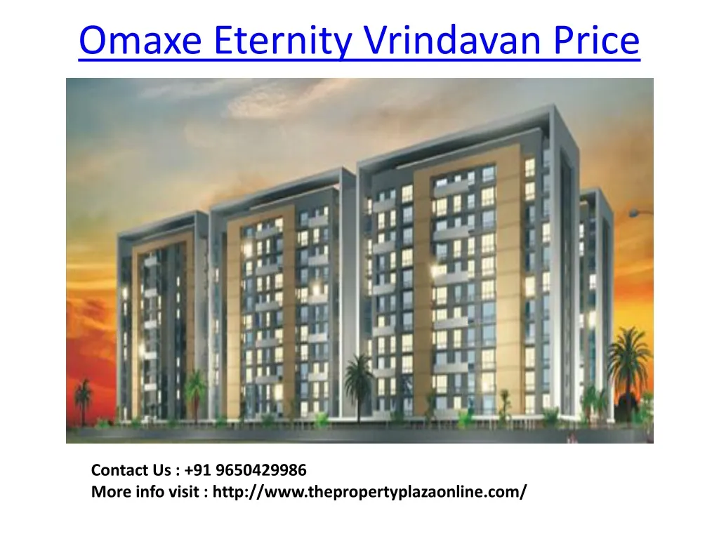 omaxe eternity vrindavan price