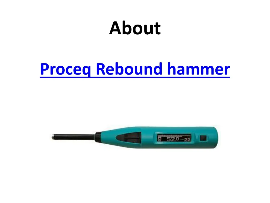 about proceq rebound hammer