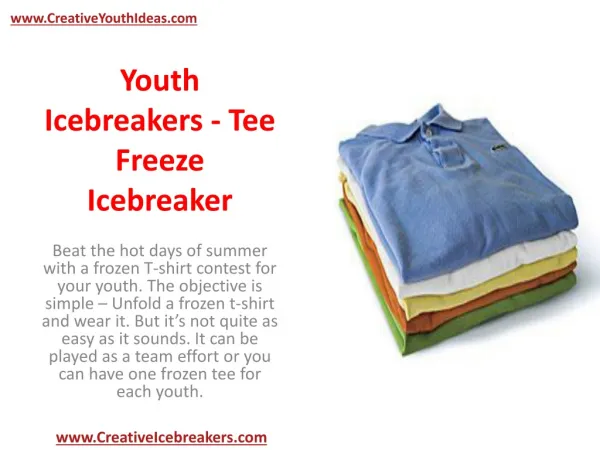 Youth Icebreakers - Tee Freeze Icebreaker