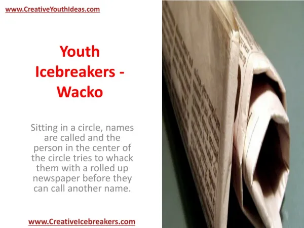 Youth Icebreakers - Wacko