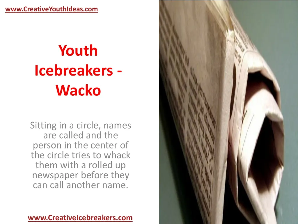 youth icebreakers wacko