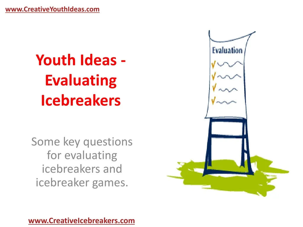 youth ideas evaluating icebreakers