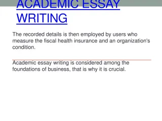 Academic essay writing - slide 1