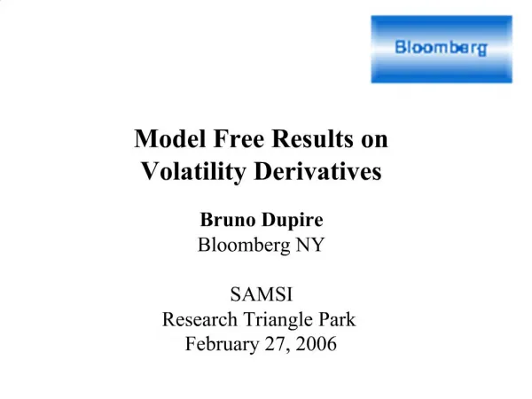 Model Free Results on Volatility Derivatives