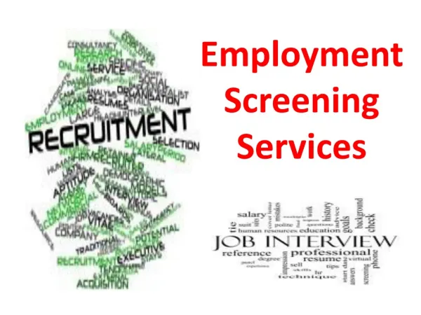 Employment Screening Services