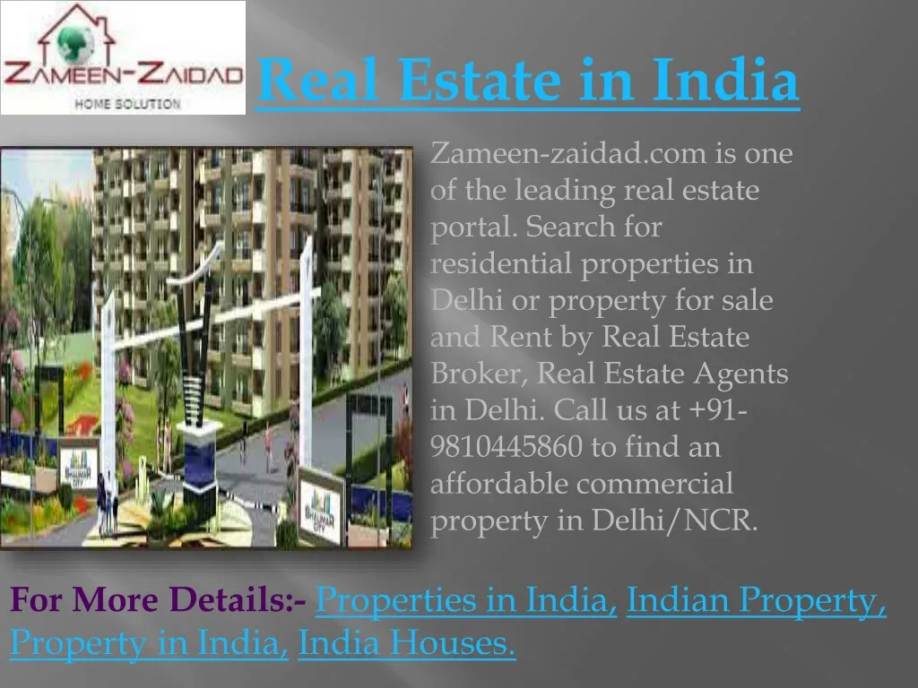 real estate in india