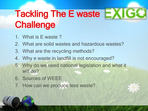 Tackling The E waste Challenge