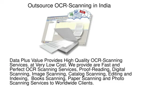 Outsource OCR-Scanning in India