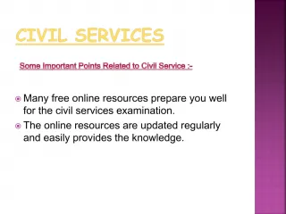 Civil Services - slide 1