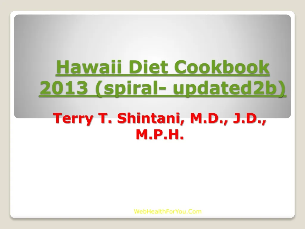 hawaii diet cookbook 2013 spiral updated2b