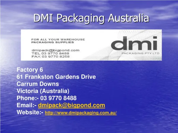 DMI Packaging Australia offers Washroom Products